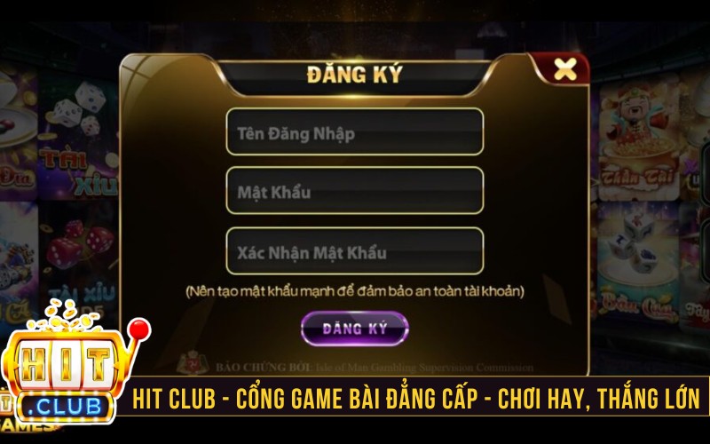 Thiết lập account tại cổng game Hit Club